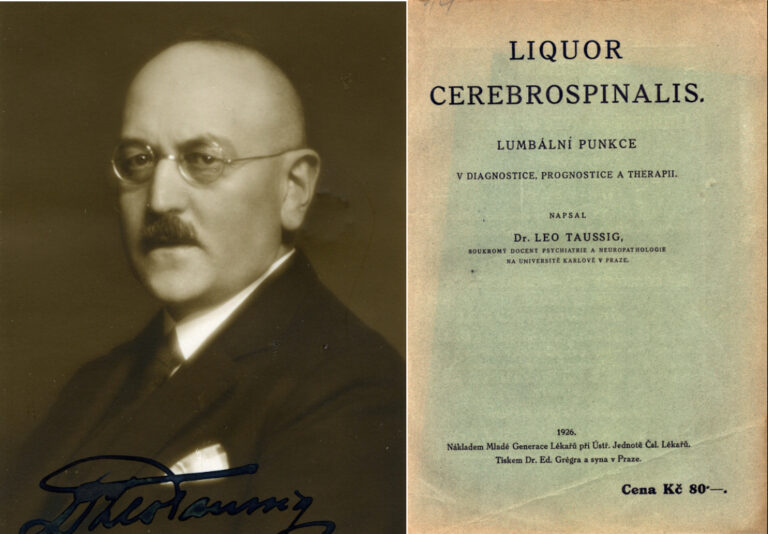 Fig. 3.  Leo Taussig and the title page of his monograph on CSF